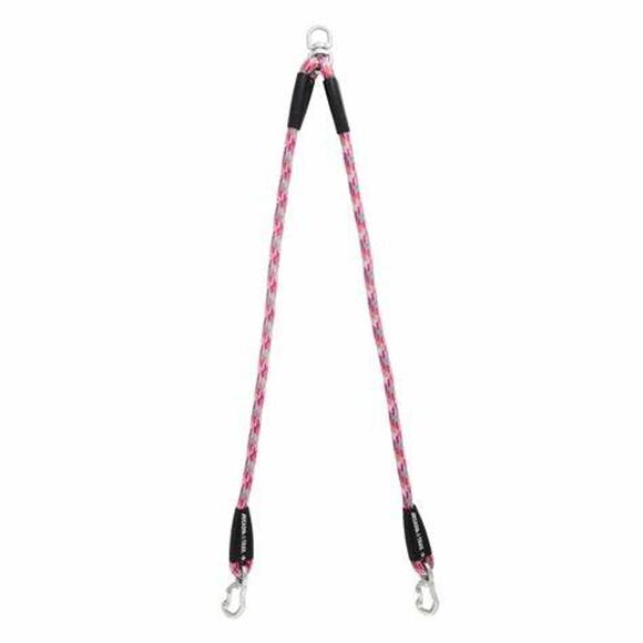 Arcadia Trail‎ Reflective Paracord Dog Leash Coupler Pink Silver Walking Hiking - Picture 1 of 5